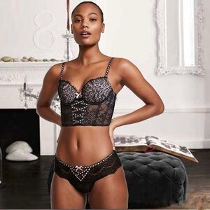 Victoria’s Secret Dream Angels Lightly-Lined Lace-Up Corset Top NWT